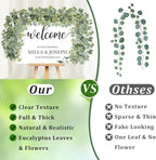 N&T NIETING 4 Pack Artificial Eucalyptus Leaf Garland, Faux Greenery Garland Decor 6 FT Summer Garlands, Fake Hanging Vines Garlands for Decoration Table Mantle