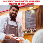 Bariatric Card for Restaurants, Special Menu Request Card, Portion Control Restaurant Request for Bariatric or Gastric Sleeve Patients, Wallet Sized, Set of 2 Cards (2, White, 3.375in x 2.125in)