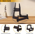 1 Pack 8 Inch Plate Stand, Wooden Display Stand Plate Stands for Display Decorative Picture Frame Stand, Easel Display Stand,Book Display Stand, Plate Holder Display Stand (8 Inch-1PCS)
