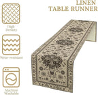 Boho Vintage Elegant Table Runner Farmhouse for Home Farmhouse Kitchen Table Dining Coffee Room Garden Party Wedding Decor 13x36in
