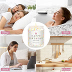 Happy Birthday Candles Set, 4 Pack Birthday Candle Gifts for Women, Unique Best Friend Birthday Gifts Ideas for Her and Him, Natural Soy Candle Scent of Vanilla Coconut/Lavender/Eucalyptus Mint - 7oz