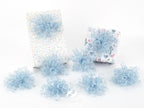 HUIHUANG Blue Bows for Gift Wrapping Burst Curly Gift Bows 5 inch x 8 Counts Self-Adhesive Curly Ribbon Bow for Presents, Treat Bags, Baby Shower Favors, Wrapping Accessories, Party Decor