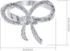 Pack of 6 Napkin Rings Alloy Hollow Out Flower Napkin Holder Dinning Table Napkin Ring for Dinner Parties Wedding Banquet Table Setting Family Gatherings Table Decor（Silver，6）