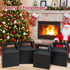 XAGLVV 12 Pack Black Party Favor Boxes (7x3.5x6.6 Inch) - Goodie Gift Boxes for Birthday, Wedding, Baby Shower