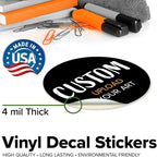 Custom Stickers for Weddings, Birthdays & Businesses - Personalized Labels with Your Logo - Waterproof, Fade and Heat Resistant - Pack of 100-1000 (Custom Image, 2.5 Inch)