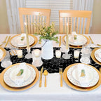 VHH Sequin Table Runner 12 x 108 inches Black Table Runner, Glitter Runner for Party Wedding Birthday, Party Spring Easter Rustic, Birthday Supplies Decorations (1 Pack).