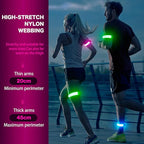 LED Armband Running USB Rechargeable(2 Pack), High Visibility Wristband for Runners, Joggers, Pet Owners, Cyclists, Adjustable Waterproof Reflective Bracelets for Night Running, Walking