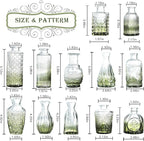 Bud Vases Set of 40 Pcs,Small Flower Vases for Centerpieces,Glass Bud Vase in Bulk,Vintage Bud Vase for Wedding Table Centerpieces Decoration, Home Table Party Decor, Christmas,Anniversary,Green