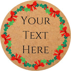 100-1000pcs Custom Stickers Merry Christmas Stickers Personalized Labels Adhesive Xmas Decorative Envelope Seals Stickers for Cards Gift Boxes (Round Kraft -1)
