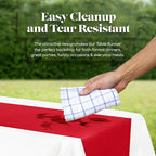 Red 6 Pack Premium Disposable Plastic Table Runner 14 x 108 Inch. Table Runner for Dinner Parties & Events by Grandipity