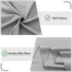 MYSKY HOME Light Grey Backdrop Curtains for Parties, Weddings, Stage - 5ft x 10ft, 2 Panels