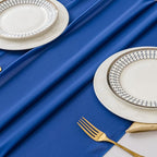 6Pack 9ft Chiffon Table Runner 14x108 Inch Sheer Romantic Table Runner for Wedding Birthday Party Bridal Shower Outdoor Decoration-Royal Blue