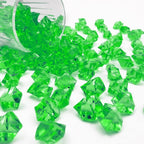 Vase Fillers for Home Decor, Fake Crushed Ice Cubes, 150 pcs Vase Fillers, Reusable Fake ice Cubes for Photography Accessories Props Decoration for Wedding Decor(irregular-16 * 22mmGreen)