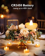 Remote Candles, 24 Pack Flameless Tea Lights Candle Battery Operated, 400+Hours LED Tea Lights with Remote, Timer Battery Votive Candle for Holidays Wedding Home