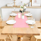 2 Pack Pink Small Short Table Runner 12 x 24 Inch Solid Color Runners Coffee Table Dresser for Daily Party Home Decoration