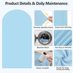 HEMMOTOP 7.2 ft Blue Arch Backdrop Cover (No Arch Stand), Spandex Arch Covers Stretchy Backdrop for Balloon, Wedding, Birthday Party, Baby Shower, Banquet Arch Decoratio