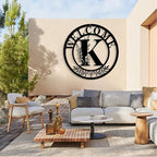Custom Metal Name Sign, Personalized Family Last Name Signs for Home, Split Letter Monogram Wall Art Decor, Customized Metal Signs for Outdoor, Personalized Wedding Housewarming Gift