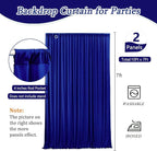 10 x 7 Feet Blue Backdrop Curtain for Partie, Background Curtains for Photoshoot, Birthday, Wedding, Halloween, Thanksgiving, Christmas Day, New Year Party Decorations 5Ft x 7Ft, 2 Panels