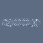 Acrylic Napkin Rings Set of 8 - Octagon Transparent Design for Christmas, Thanksgiving, Holiday Table Decor - Durable Crystal Napkin Holders for Dinner Parties & Everyday Use (Opaque) - CLEENTABLE