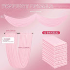 6 Panels Pink Ceiling Drapes for Wedding 5ftx40ft Ceiling Drapes Wedding Arch Draping Fabric Cheesecloth Sheer Curtain Romantic Ceiling Decorations for Weddings Party Banquet Ceremony Stage