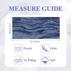 Asee'm 6pcs Cheesecloth Table Runner 120 Inches Long Blue Boho Gauze Cheese Cloth Runner 10FT Rustic Sheer Table Runners for Christmas Wedding Party Baby Shower Spring Easter Decoration