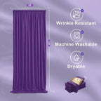 30ftx10ft Purple Backdrop Curtains for Party Background, Wrinkle Free Purple Photo Backdrop Drapes 6 Panels Back Drop Cloth for Wedding Birthday Photography Baby Shower Decor