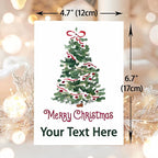 Custom Merry Christmas Cards - 4.7×6.7 Inches, 6 Festive Templates, Personalized Greeting Cards for Xmas (Cards)