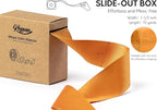 Orange Satin Ribbon Double-Faced Wired Ribbons for Gift Wrapping Flower Bouquet Bows Wedding Invitation Christmas Decor Crafts 1-1/2 Inch 10 Yards
