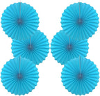 BARTHEW Blue Hanging Paper Fans,Blueaccessories Paper Decorations for Party,Blue Harmony Classroom Decorations,Party Decorations for Boys 16in Hanging Paper Fans 30 Color DIY Set (Sky Blue)