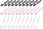 Buachois 10Pcs Clear Acrylic Crystal Ornament Beads Garland Chandelier Hanging Crystals for Wedding Party Celebration Christmas Tree Decor Black