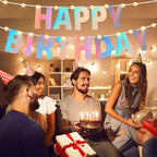 TaoBary 112 Pcs DIY Letter Kit Glitter Customizable Banner Letters Include 107 Letters and Numbers 3 Rope and 2 Needles for Birthday Halloween Christmas Wedding Valentine Party Decor(Holographic)
