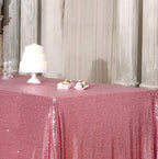 SquarePie Sequin Tablecloth 60 x 102 Inch Fuchsia Pink Sparkly Table Linen for Wedding Party
