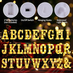 Light Up Letter J,LED Sign Marquee Letters 26 Alphabet for Party Birthday Name,Wedding,Christmas Decorations,Personalized Name Sign Letters for Centerpieces Table and Wall Decor
