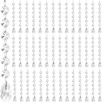 Nuenen 100 Pcs Acrylic Hanging Crystals for Centerpieces Chandelier Clear Crystal Garland Strands Ornament Acrylic Clear Beads Prisms Pendant for Christmas Tree Window Home Decoration(Teardrop)