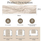 2 Pcs Begie Cheesecloth Table Runner - 120 inch 10FT Boho Rustic Gauze Cheese Cloth Table Runner Decor for Spring Summer Party Wedding Birthday Baby Bridal Shower Home