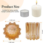 GOLDEAL 12Pcs Gold Glass Votive Candle Holders Tealight Holders Decorative, Tea Candle Holders Bulk,Candlestick for Wedding, Party,Dinner, Home Table Decor.