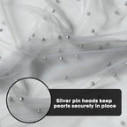Artoid Mode Pearl Grey Gauze Table Runner 59x120 Inch , Seasonal Sheer Kitchen Dining Holiday Wedding Birthday Baby Shower Table Decor for Home Party