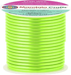 Mandala Crafts 13 Gauge Anodized Aluminum Craft Wire for Jewelry Making - 60 FT Colored Flexible Light Green Wire - Bendable for Bonsai Armature Crafting Sculpting