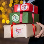 callie Personalized Christmas Stickers - Custom Name & Initial, 1.97 Inch Cute Snowman Design Merry Christmas Stickers Labels for Envelopes Seals Crafts Cards Gifts (30PCS)