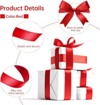 Red Satin Ribbon 1 Inch Wide x 50 Yards, Double Sided Polyester Ribbon for Christmas Crafts, Gift Wrapping, Valentine’s Day Decorations, Party and DIY Projects