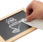 Juvale Mini Chalkboard Signs with Stand - 6-Pack Wood-Framed Tabletop Chalkboard Sign, 7x7x4 in (6x4 in Writing Area), Black - Reusable Double-Sided Boards for Weddings, Coffee Shops & Events