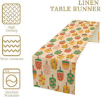 Summer Popsicles Table Runner, Colorful Cute Ice Cream Childish Seasonal Dinner Runner for Party Holiday Home Kitchen Dining Table Decor 13"x70"