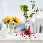 Red Acrylic Heart Translucent Hearts Shaped Crystals Gems for Table Scatter, Valentine's Day, Wedding, Artwork, Birthday Party Decoration, Favor Vase Filler (150 Pieces) (Red)