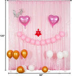 Poise3EHome Pink Sequin Backdrop,8FT x 10FT Sequin Photography Backdrop Curtain for Party Decoration