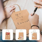 METRONIC Kraft Paper Gift Bags with Handles 5.25x3.75x8 Inch 20000 Pack | Christmas, Birthday Party Favors, Retail Shopping, Small Business Bulk | Brown Gift Wrap Bag