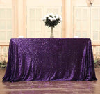 SquarePie Sequin Tablecloth 50 x 72 Inch Purple Sparkly Table Cloth for Wedding Halloween Party