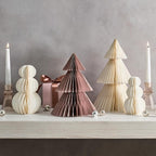LampLust Pink Tree, 2 Pack Honeycomb Paper Trees 10 & 12 Inch, Pink Decorations, Winter Wonderland & Enchanted Forest Decorations Indoor, Home Table Top Decor, Table Centerpieces