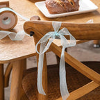 1 Inch Wide Sheer Chiffon Ribbon - Pearl Silk Woven Ribbon Suitable for Gift Wrapping, Wedding Decor, Home Decor, Girl Hair Accessories Handmade DIY (25 Yards/roll) (Tiffney Blue)