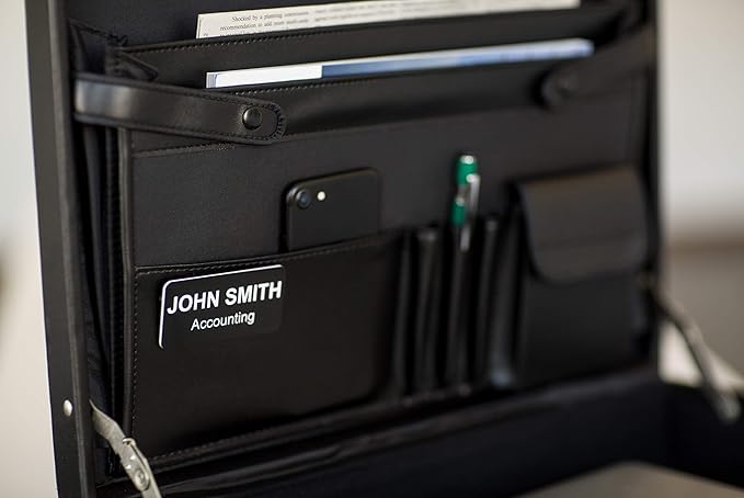 Custom Engraved Name Tag Badges – Personalized Identification with Pin or Magnetic Backing, 1 Inch x 3 Inches, Black/White