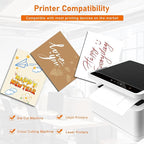 28 Sheets Brown Cardstock 8.5 x 11 Printer Paper, 92lb Heavyweight Thank You Card Stock for Greeting Cards, Wrapper, Invitations, DIY Cards Making, Certificates